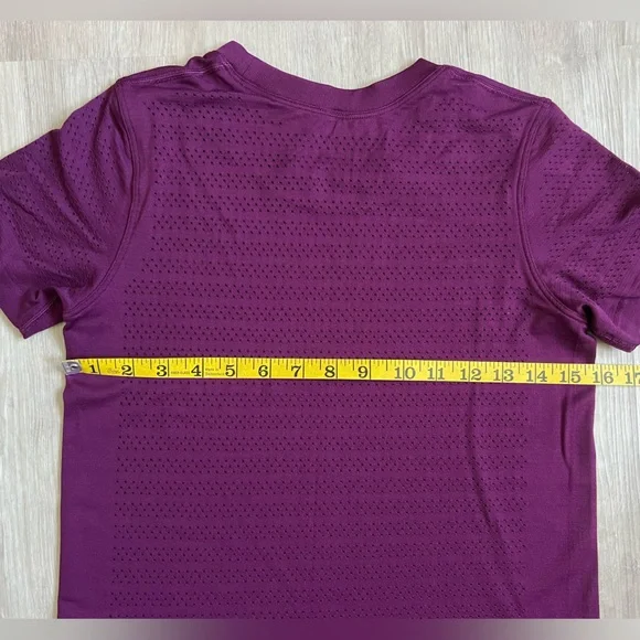 Lululemon Breeze Short Sleeve Squad Purple Marvel Mesh Perforated Shirt - Picture 5 of 8
